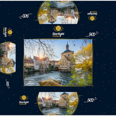 Old town hall on the river Regnitz 500 Jigsaw Puzzle box 3D Modell