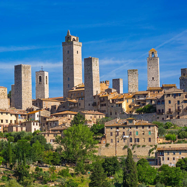 Gender towers of San Gimignano, Province of Siena, Tuscany 100 Jigsaw Puzzle 3D Modell