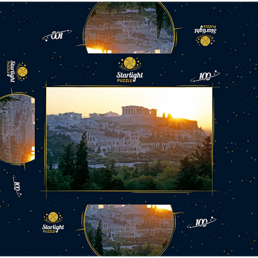 Acropolis in Athens, Greece 100 Jigsaw Puzzle box 3D Modell