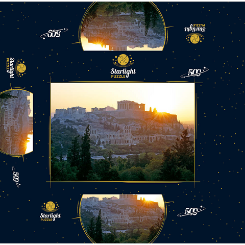 Acropolis in Athens, Greece 500 Jigsaw Puzzle box 3D Modell