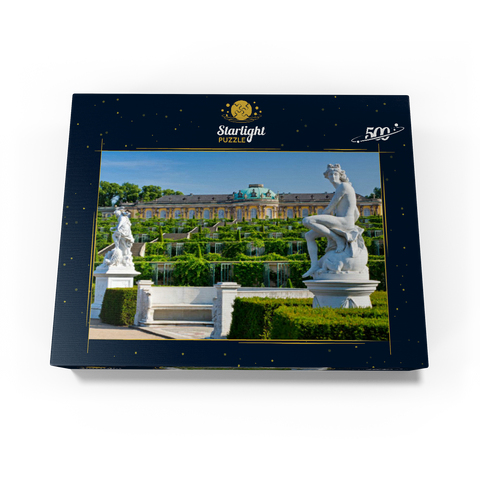 French Garden with the Sanssouci Palace and the vineyard terraces in the park 500 Jigsaw Puzzle box view1