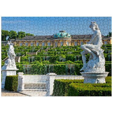 puzzleplate French Garden with the Sanssouci Palace and the vineyard terraces in the park 500 Jigsaw Puzzle