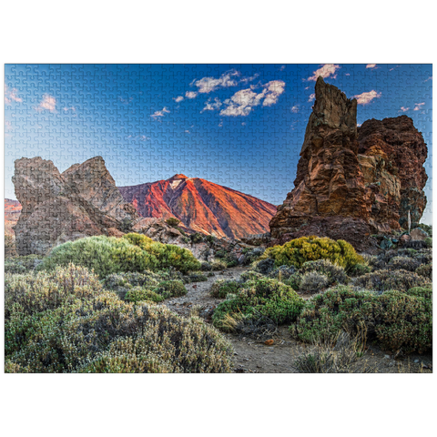 puzzleplate Pico del Teide (3718m) in the Caldera de las Canadas, Tenerife 1000 Jigsaw Puzzle
