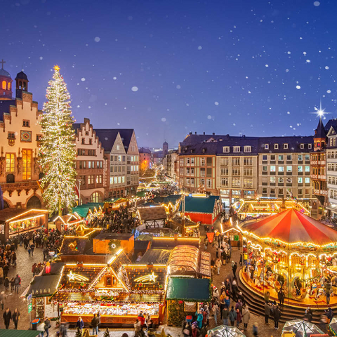 Christmas market on the Römerberg, Frankfurt 100 Jigsaw Puzzle 3D Modell