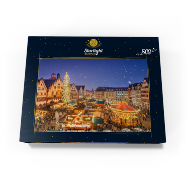 Christmas market on the Römerberg, Frankfurt 500 Jigsaw Puzzle box view1