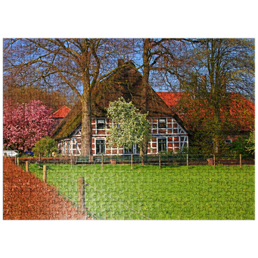 puzzleplate Farmhouse in Sauensiek, Lower Saxony, Germany 500 Jigsaw Puzzle