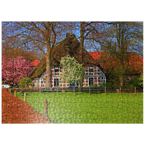 puzzleplate Farmhouse in Sauensiek, Lower Saxony, Germany 500 Jigsaw Puzzle