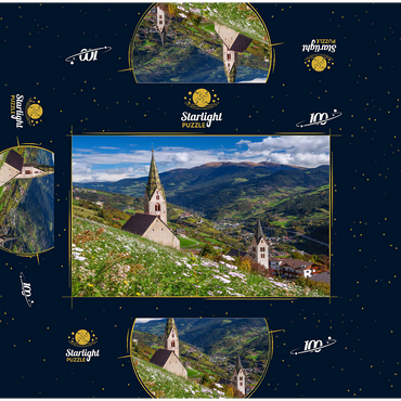 Villanders vs. Klausen and Säben Monastery, Province of Bolzano, Trentino-Alto Adige 100 Jigsaw Puzzle box 3D Modell