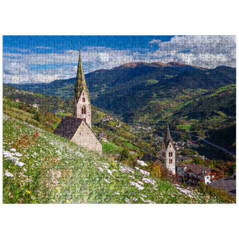 puzzleplate Villanders vs. Klausen and Säben Monastery, Province of Bolzano, Trentino-Alto Adige 500 Jigsaw Puzzle