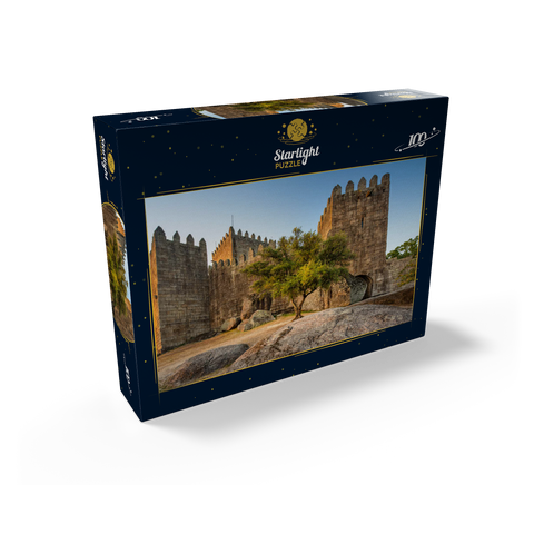 Romanesque fortress in Guimarães in the evening 100 Jigsaw Puzzle box view1