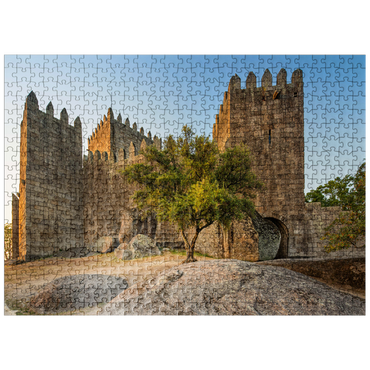 puzzleplate Romanesque fortress in Guimarães in the evening 500 Jigsaw Puzzle