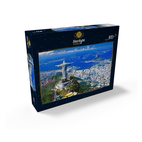 View of Corcovado with Christ statue and Sugarloaf Mountain (404m), Rio de Janeiro, Brazil 100 Jigsaw Puzzle box view1