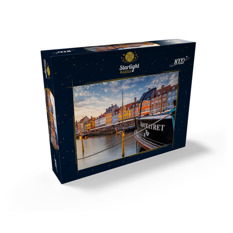 Evening atmosphere at the canal Nyhavn in the district Frederiksstaden 1000 Jigsaw Puzzle box view1
