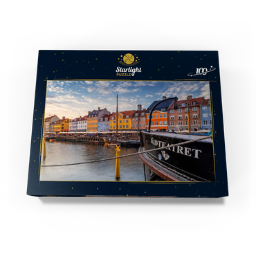 Evening atmosphere at the canal Nyhavn in the district Frederiksstaden 100 Jigsaw Puzzle box view1