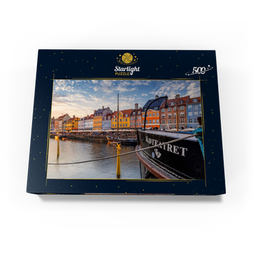 Evening atmosphere at the canal Nyhavn in the district Frederiksstaden 500 Jigsaw Puzzle box view1