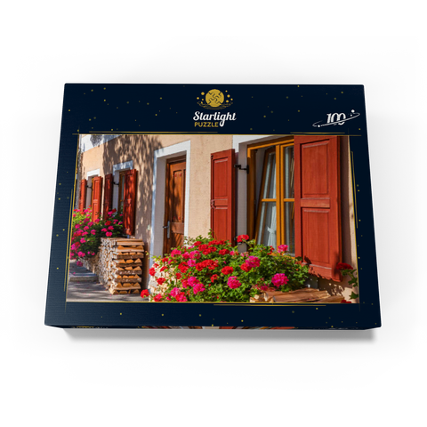 House decorated with flowers in the district of Garmisch 100 Jigsaw Puzzle box view1