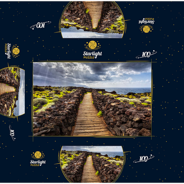 Path on the coast near Las Puntas, El Golfo, El Hierro Island, Canary Islands, Spain 100 Jigsaw Puzzle box 3D Modell