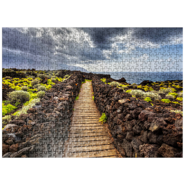 puzzleplate Path on the coast near Las Puntas, El Golfo, El Hierro Island, Canary Islands, Spain 500 Jigsaw Puzzle