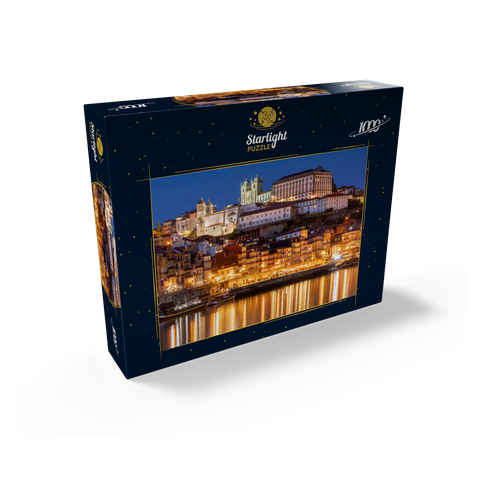 River Douro with view to the old town Ribeira with the cathedral Se of Porto 1000 Jigsaw Puzzle box view1