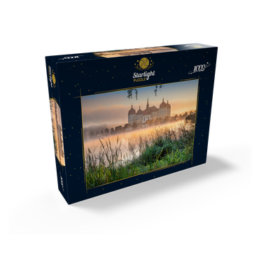 Morning mood at the castle pond with the baroque castle near Dresden 1000 Jigsaw Puzzle box view1