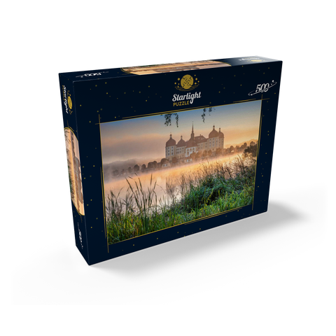 Morning mood at the castle pond with the baroque castle near Dresden 500 Jigsaw Puzzle box view1