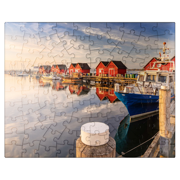 puzzleplate Fishing port Weiße Wiek in the Baltic resort Boltenhagen 100 Jigsaw Puzzle