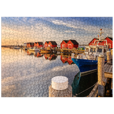 puzzleplate Fishing port Weiße Wiek in the Baltic resort Boltenhagen 500 Jigsaw Puzzle