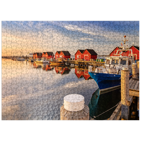 puzzleplate Fishing port Weiße Wiek in the Baltic resort Boltenhagen 500 Jigsaw Puzzle