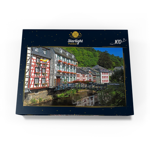 Half-timbered houses on the Rur, Monschau 100 Jigsaw Puzzle box view1