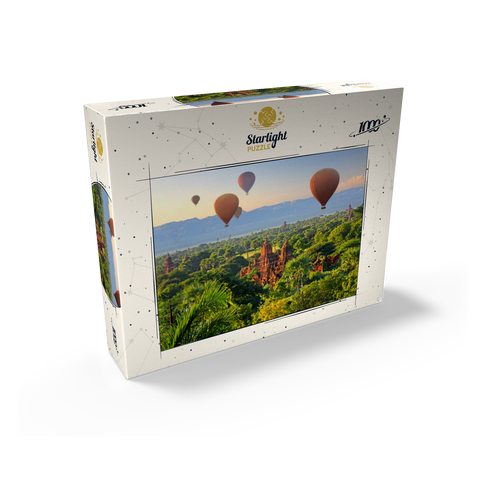 Hot air balloons over the plain of the pagodas, Myanmar (Burma) 1000 Jigsaw Puzzle box view1