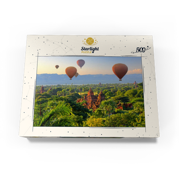 Hot air balloons over the plain of the pagodas, Myanmar (Burma) 500 Jigsaw Puzzle box view1