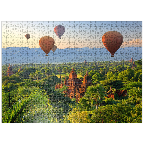 puzzleplate Hot air balloons over the plain of the pagodas, Myanmar (Burma) 500 Jigsaw Puzzle