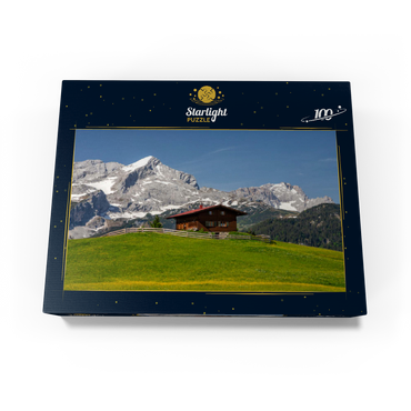 At the Eckbauer (1236m) against Alpspitze (2628m) and Zugspitze (2962m), Garmisch-Partenkirchen 100 Jigsaw Puzzle box view1