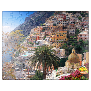 puzzleplate View of Positano beach and town, Sorrento peninsula, Italy 100 Jigsaw Puzzle