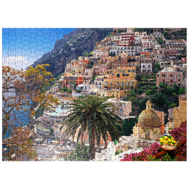 puzzleplate View of Positano beach and town, Sorrento peninsula, Italy 500 Jigsaw Puzzle
