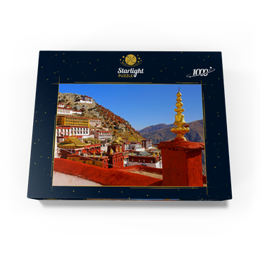 View to Ganden Monastery at Drog Riboche Mountain near Tagtse Dzong 1000 Jigsaw Puzzle box view1