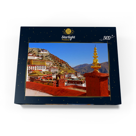 View to Ganden Monastery at Drog Riboche Mountain near Tagtse Dzong 500 Jigsaw Puzzle box view1