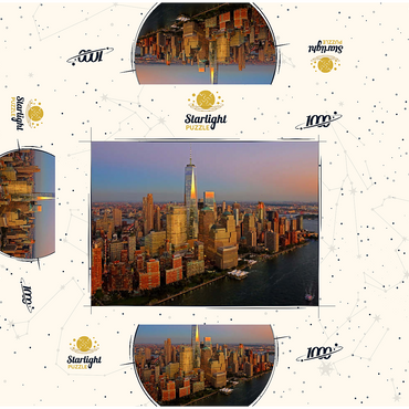 View to One World Trade Center, Manhattan, USA 1000 Jigsaw Puzzle box 3D Modell