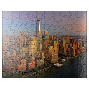 puzzleplate View to One World Trade Center, Manhattan, USA 100 Jigsaw Puzzle