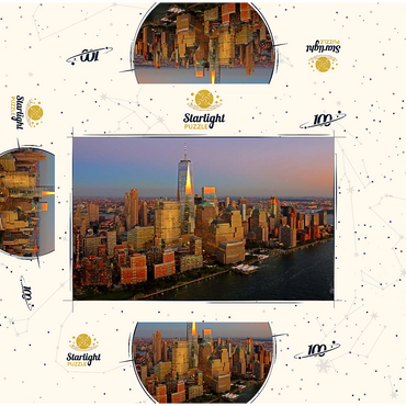 View to One World Trade Center, Manhattan, USA 100 Jigsaw Puzzle box 3D Modell