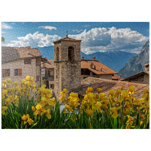 puzzleplate Ville del Monte, Tenno, Lake Garda, Province of Trento, Trentino-Alto Adige, Italy 1000 Jigsaw Puzzle