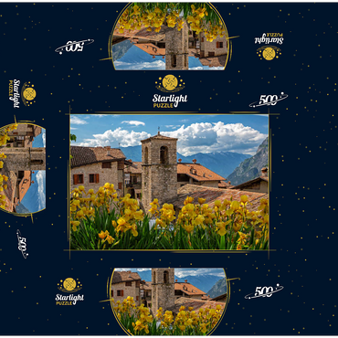 Ville del Monte, Tenno, Lake Garda, Province of Trento, Trentino-Alto Adige, Italy 500 Jigsaw Puzzle box 3D Modell