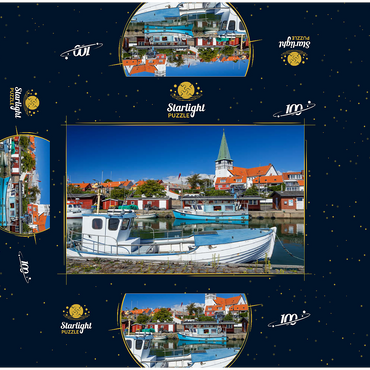 Fishing harbor with St. Nicholas Church 100 Jigsaw Puzzle box 3D Modell