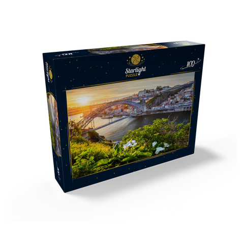 View over the river Douro to the old town Ribeira of Porto 100 Jigsaw Puzzle box view1