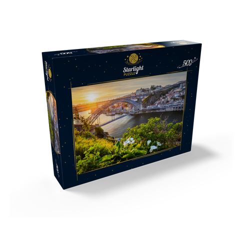 View over the river Douro to the old town Ribeira of Porto 500 Jigsaw Puzzle box view1