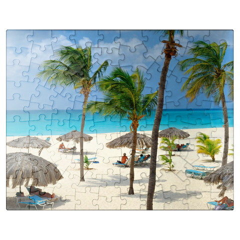 puzzleplate Eagle Beach, Aruba, Leeward Islands, Caribbean 100 Jigsaw Puzzle