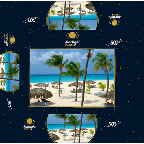 Eagle Beach, Aruba, Leeward Islands, Caribbean 500 Jigsaw Puzzle box 3D Modell