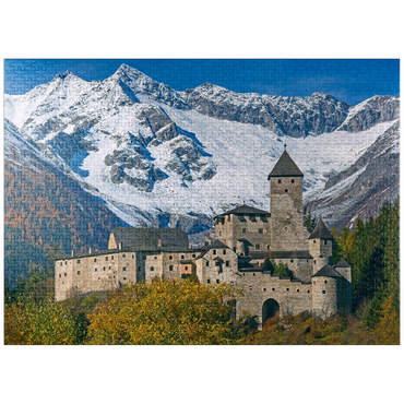 puzzleplate Castle Taufers in Sand in Taufers against Schwarzenstein (3369m) 1000 Jigsaw Puzzle
