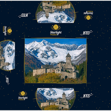 Castle Taufers in Sand in Taufers against Schwarzenstein (3369m) 1000 Jigsaw Puzzle box 3D Modell