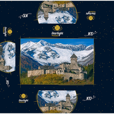 Castle Taufers in Sand in Taufers against Schwarzenstein (3369m) 100 Jigsaw Puzzle box 3D Modell